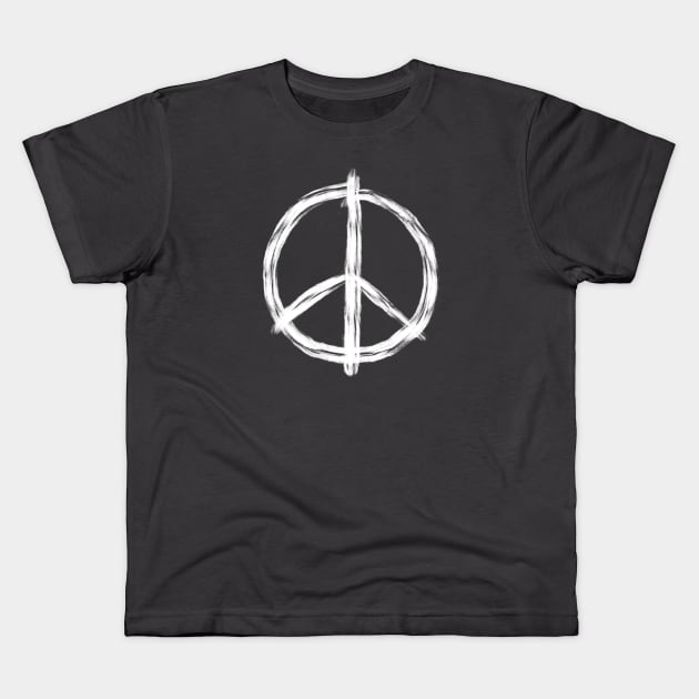 Peace sign Kids T-Shirt by DDGraphits